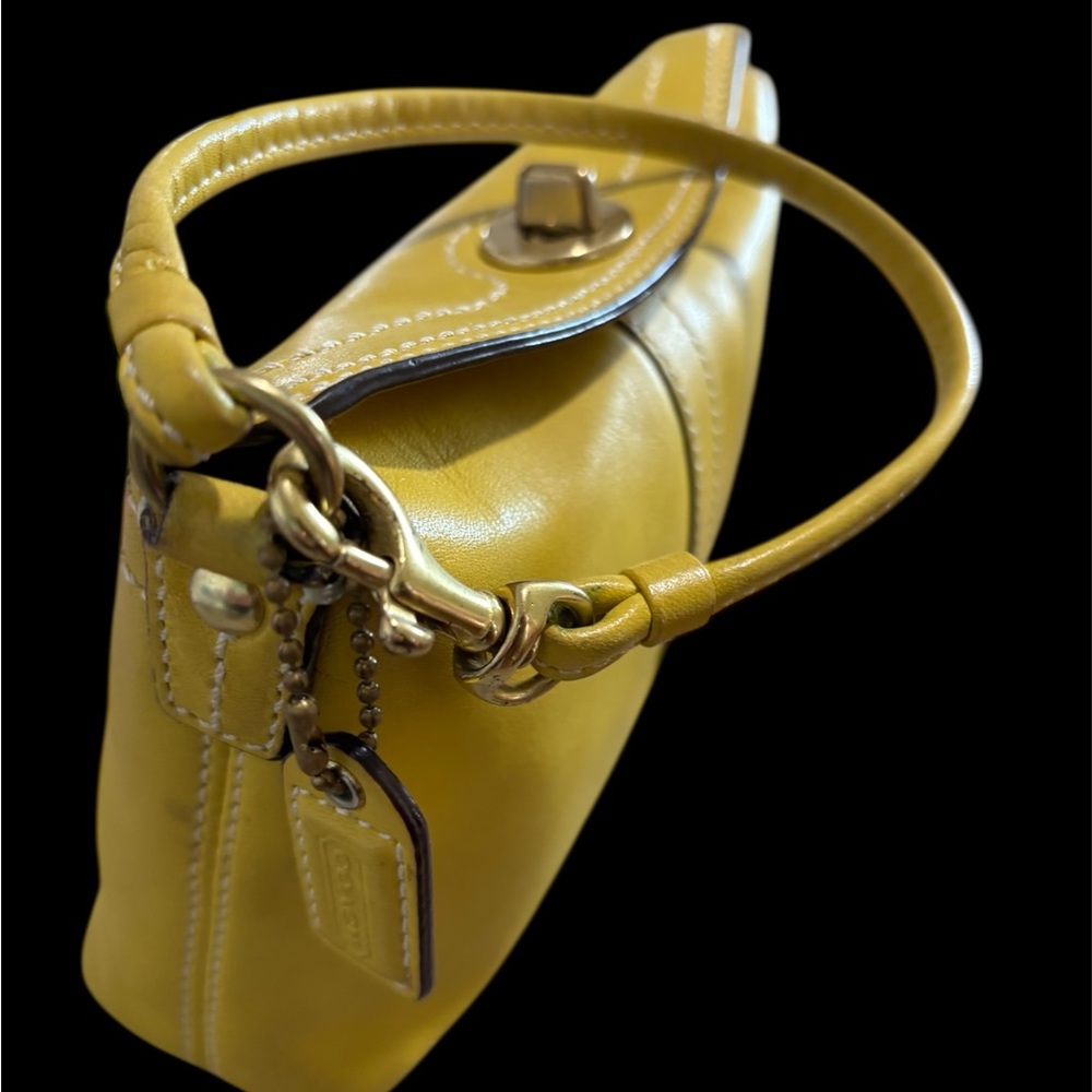 Coach Yellow Leather Shoulder Bag
